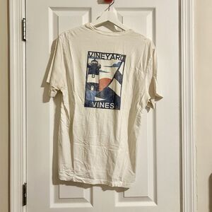 Vineyard Vines Shirt White Sailing Men's Small Short Sleeve Graphic Logo Small